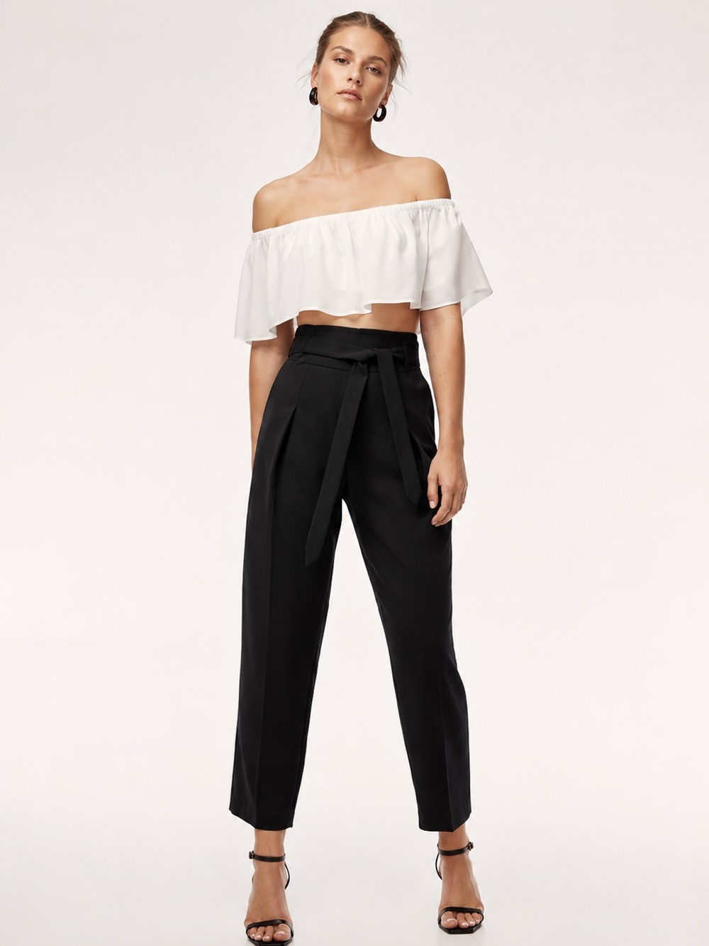 Aritzia Wilfred Tie Front Barrel Pants Crepette size 4